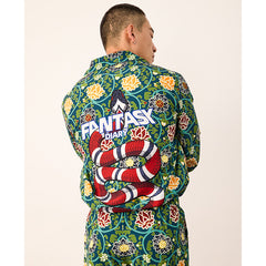 Men's Lotus Snake Pattern Print Long PJ Set