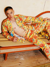 Men's Dragon Phoenix Patterns Long PJ Set
