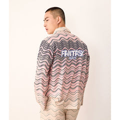 Men's Wave Gradient Color Horizontal Stripe Long PJ Set