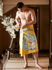 Original Hand-Drawn Martin Banana Quick-Dry Bath Towel - 100% Polyester, Funny & Naughty Design