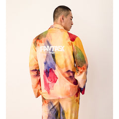 Men's Watercolor Swoosh Fantasy Print Long PJ Set