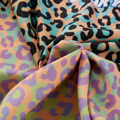 Men's Fluorescent Leopard Color Block Long PJ Set