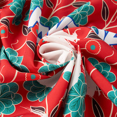 Men's Flower Full Print Chinese Calligraphy Two Colors Long PJ Set