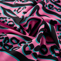 Men's Pink Leopard Tiger Print Long PJ Set