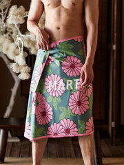 100% Polyester Quick Dry Bath Towel with Original Retro Daisy Print, Martin Banana