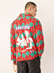 Men's Flower Full Print Chinese Calligraphy Two Colors Long PJ Set