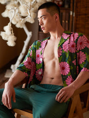 Men's Cosmos Print Long PJ Set