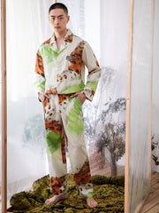 Men's Leopard Print Long PJ Set