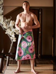 100% Polyester Quick Dry Bath Towel with Original Retro Daisy Print, Martin Banana