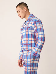 Men's Classic Check Patterns Long PJ Set
