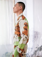 Men's Leopard Print Long PJ Set