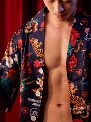 Men's Traditional Pattern All Over Print Long PJ Set