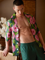Men's Cosmos Print Long PJ Set