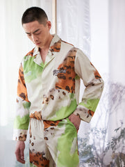 Men's Leopard Print Long PJ Set