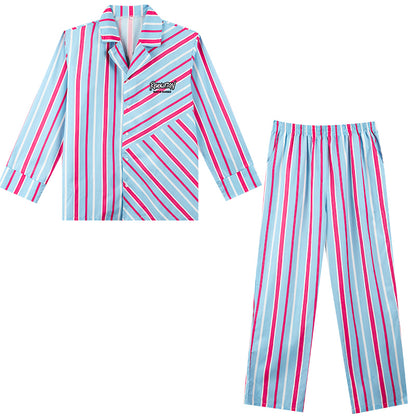 Men's Horizontal Stripe Long PJ Set